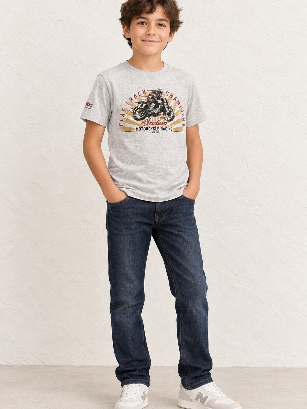 NWT BOYS INDIAN MOTORCYLES TEE SHIRT  L